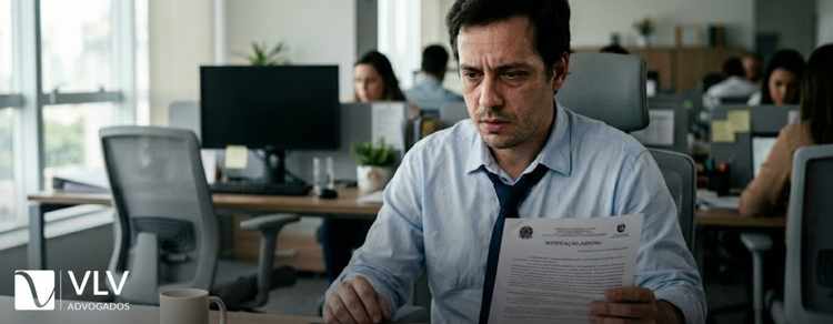 Suspensão do contrato de trabalho: quais as causas? 1 imagem homem com suspensao do contrato de trabalho