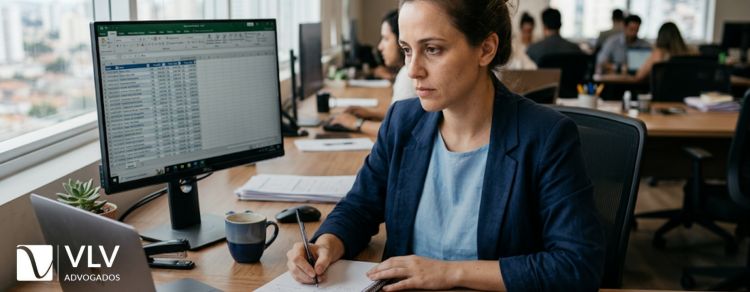 Tabela de reflexos das verbas trabalhistas (2026) 1 mulher verificando a tabela de reflexos das verbas trabalhistas
