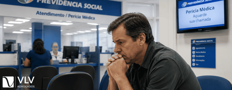 homem esperando receber o auxílio-doença após a perícia