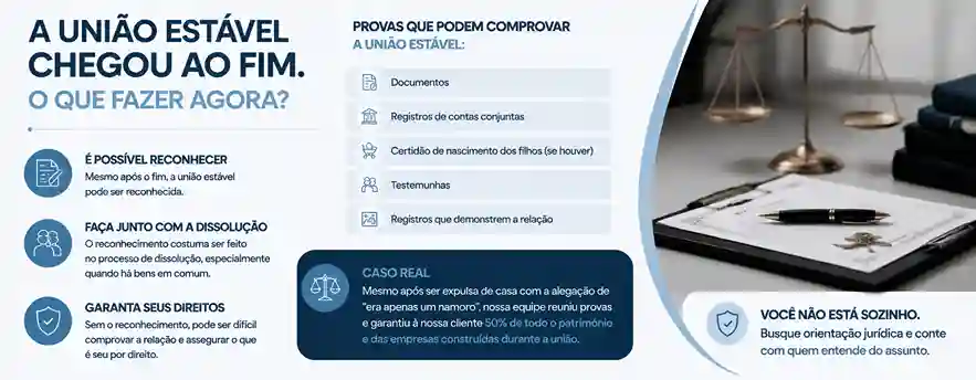 reconhecer a união estável após o término