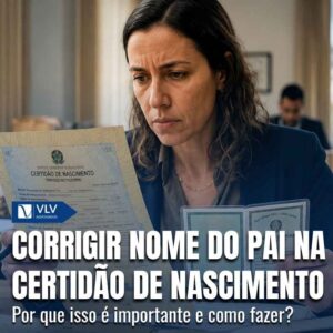 Corrigir o nome do pai na certidao de nascimento