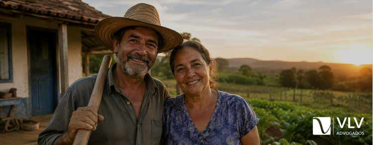 Aposentadoria híbrida: como somar tempo rural e urbano? 1 imagem representando dois produtores rurais que podem solicitar a aposentadoria hibrida