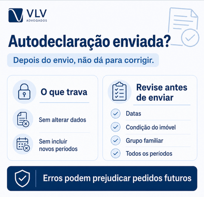Autodeclaração de segurado especial: como preencher? 2 informativo sobre corrigir autodeclaração depois de enviar