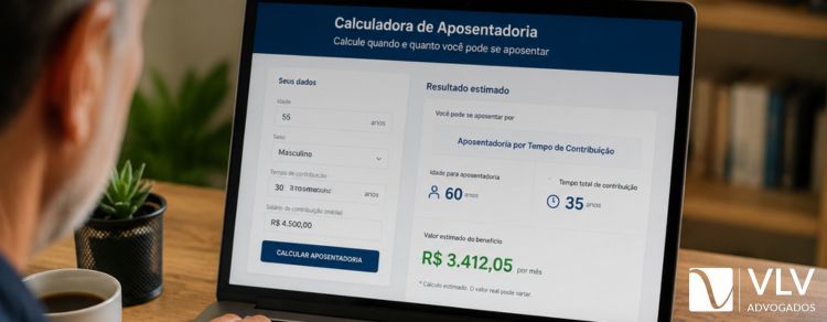 Calculadora de Aposentadoria INSS 2026 | simule grátis 1 imagem de uma calculadora de aposentadoria