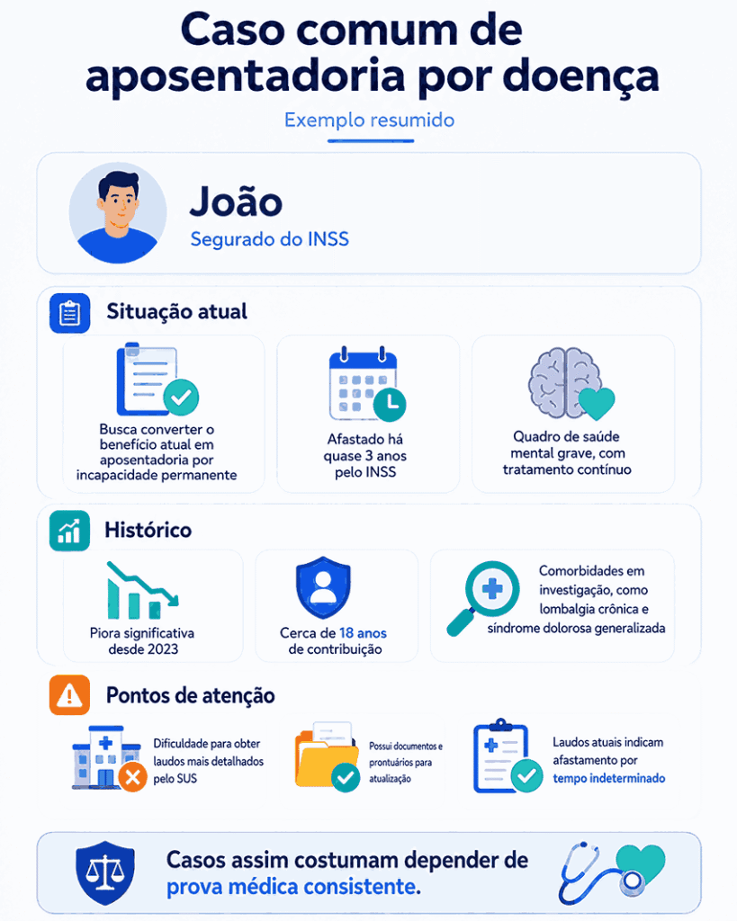 imagem mostrando um caso comum de aposentadoria por doença
