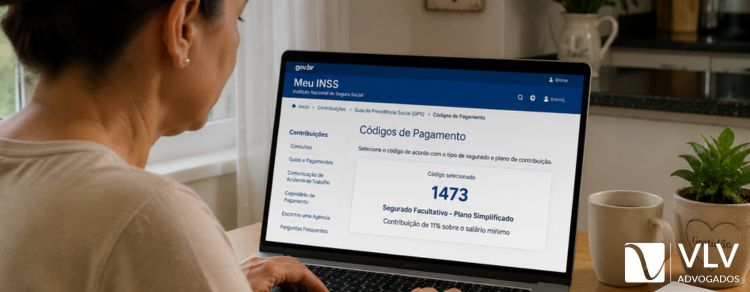 dona de casa acessando o meu inss com o código 1473
