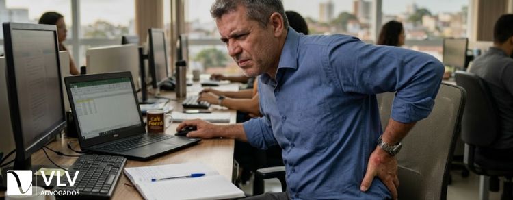 imagem de homem sofrendo com concausa no acidente de trabalho