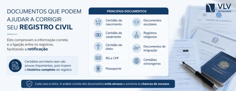 Registro civil com divergĂȘncias complexas: o que fazer? 2 documentos para corrigir registro civil com erros 1