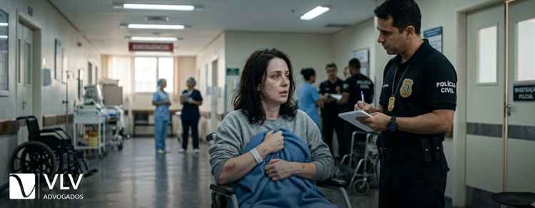 Fui vítima de tentativa de homicídio, o que fazer agora? 1 cena fictícia de uma mulher que foi vítima de homicídio