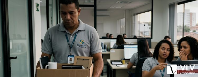 imagem explicativa de homem após sofrer justa causa no trabalho