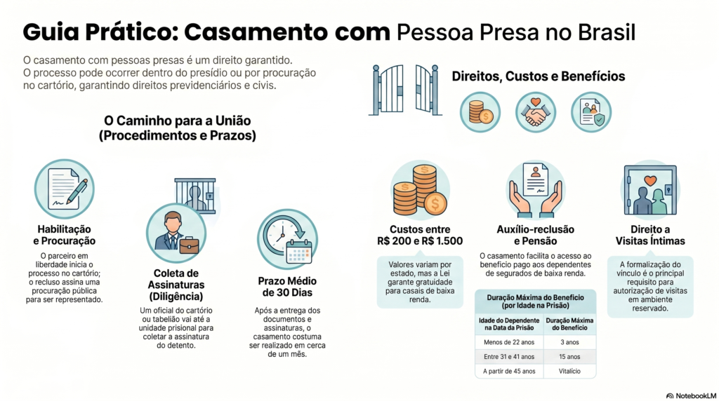 imagem explicando como funciona o casamento com preso