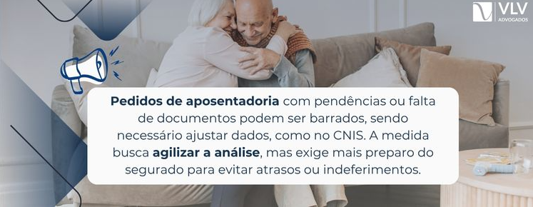imagem explicando mudanças nos pedidos de aposentadoria, pensão e BPC