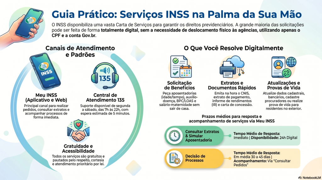 imagem explicando o funcionamento do telefone 135 do INSS