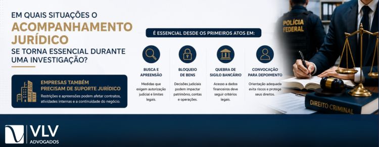 imagem explicando sobre acompanhamento jurídico em investigações