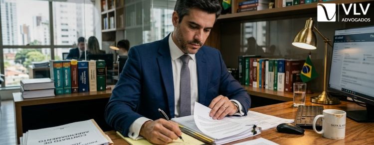 advogado trabalhando em caso de litispendência