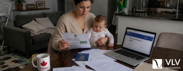 mãe e filho que mora fora querendo pedir pensão alimentícia