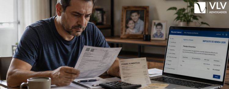 homem declarando pensão alimentícia no imposto de renda