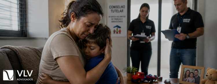 Como recuperar o filho do Conselho Tutelar? 1 imagem representando mãe recuperando filho do Conselho Tutelar