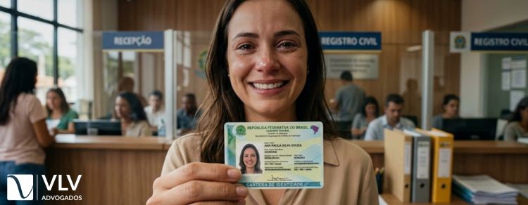 mulher trans conseguindo a retificação de documentos