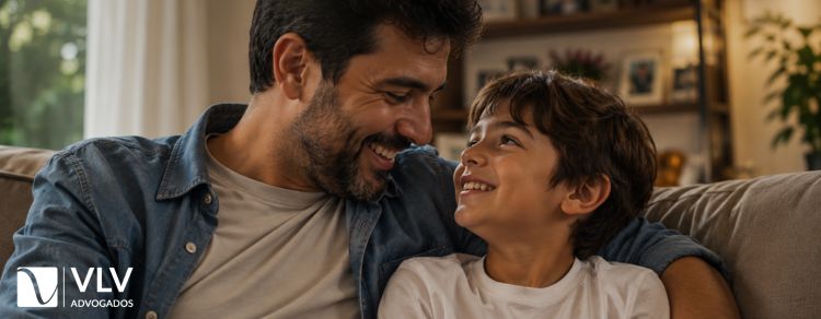 imagem de pai socioafetivo e filho representando vínculo socioafetivo