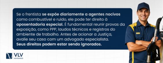 imagem representando frentista tendo direito à aposentadoria especial