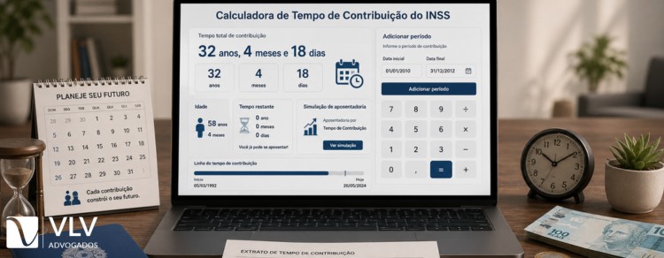 calculadora de tempo de contribuição do inss