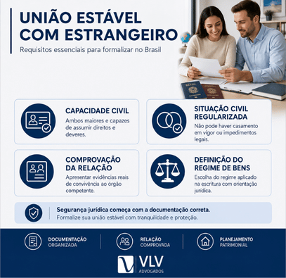 imagem explicando como formalizar união estável com estrangeiro