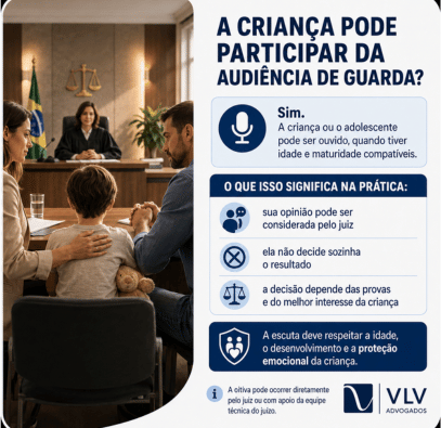 Audiência de guarda dos filhos: como funciona? 2 imagem explicando se a criança pode participar da audiência de guarda