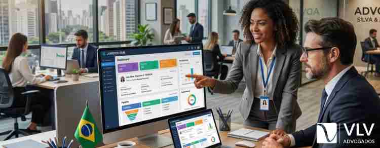 CRM para escritórios de advocacia: o que é, para que serve e como escolher 1 imagem representando crm para escritorios de advocacia