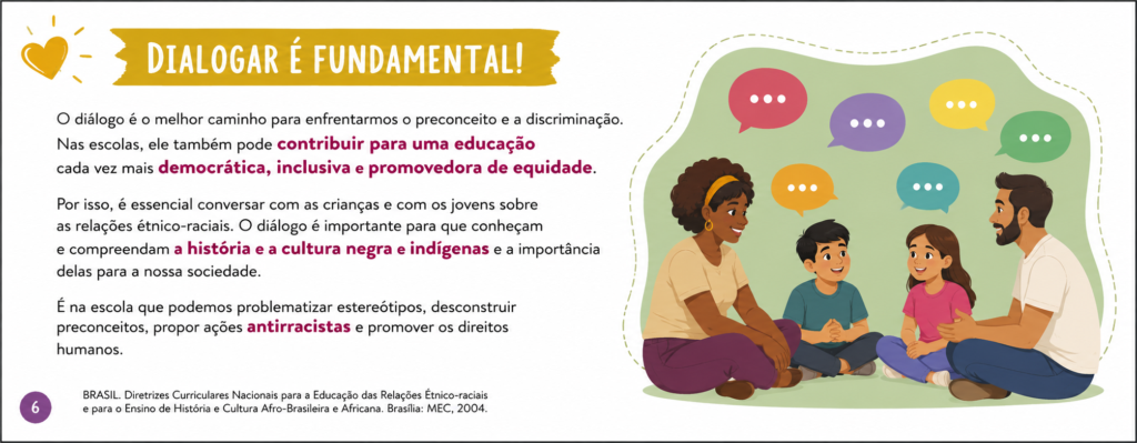 imagem explicativa sobre o dialogo ser fundamental nos escolas 