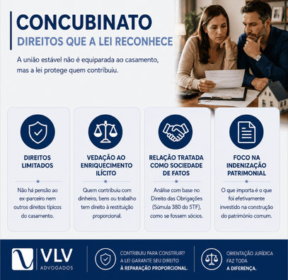 infográfico explicando direitos no concubinato 