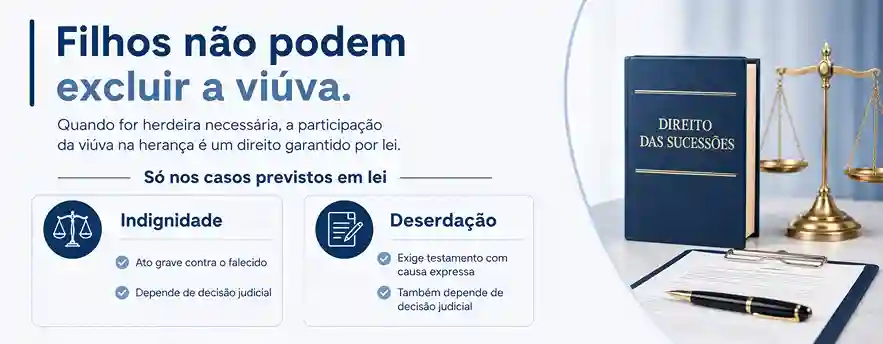 Os filhos podem excluir a viúva da herança?