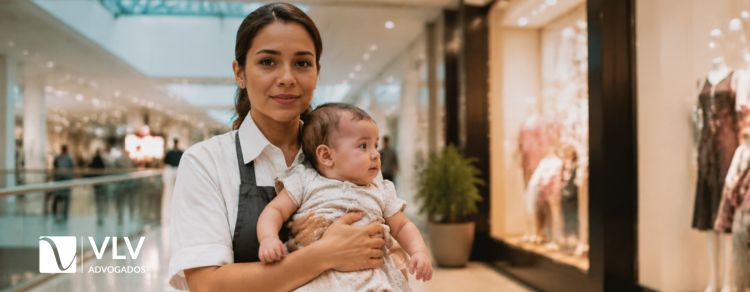 Mulheres que trabalham em shoppings terão espaço de amamentação 1 imagem representando mãe que depende de amamentação em shopping