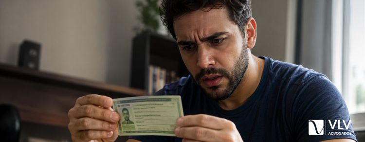 Justiça impede pai de mudar nome do filho sem autorização 1 filho olhando identidade com o nome trocado