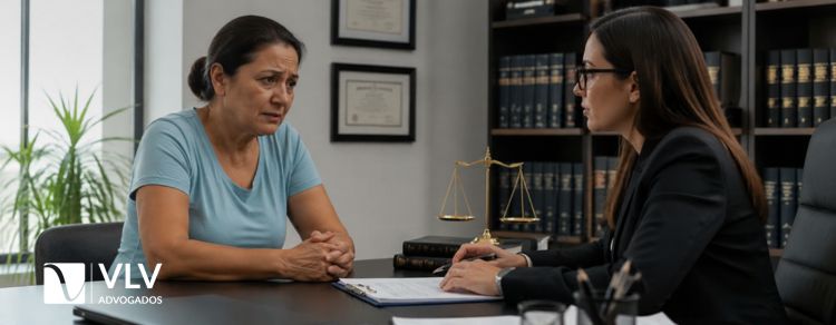 CID M25.5 pode aposentar pelo INSS? Saiba como! 4 imagem representando mulher com cid m25.5 falando com advogada