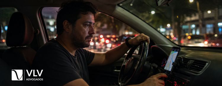 imagem representando motorista que trabalha por meio de uberização
