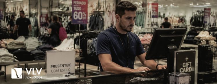 imagem representando homem ao trabalhar no feriado
