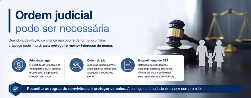 Preciso de uma ordem judicial se o pai não quer devolver a criança?