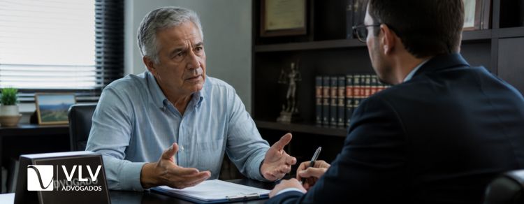 Demissão por etarismo: quando demitir quem pode se aposentar gera indenização 2 imagem representando pessoa dispensada por etarismo com advogado