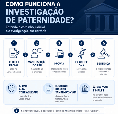 Investigação de paternidade: o que é e como funciona? 2 imagem explicando como funciona a investigação de paternidade
