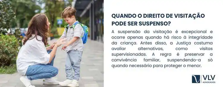 infográfico explicando quando o direito de visitação pode ser suspenso
