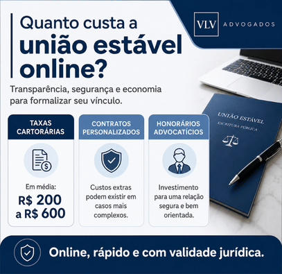 imagem explicando valor da união estável online