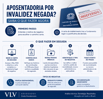 Aposentadoria por invalidez negada no INSS, e agora? 2 O que fazer logo após receber a aposentadoria por invalidez negada?