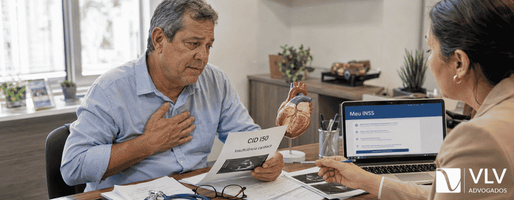 imagem representando se CID I50, insuficiência cardíaca dá direito a aposentadoria