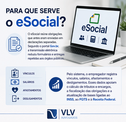 eSocial: o que é, para que serve e como afeta seus direitos 2 imagem informativa para que serve o esocial
