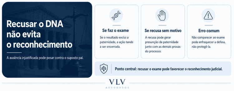 Como pedir pensão alimentícia para filho não registrado? 2 O pai pode se recusar a fazer o exame de DNA?