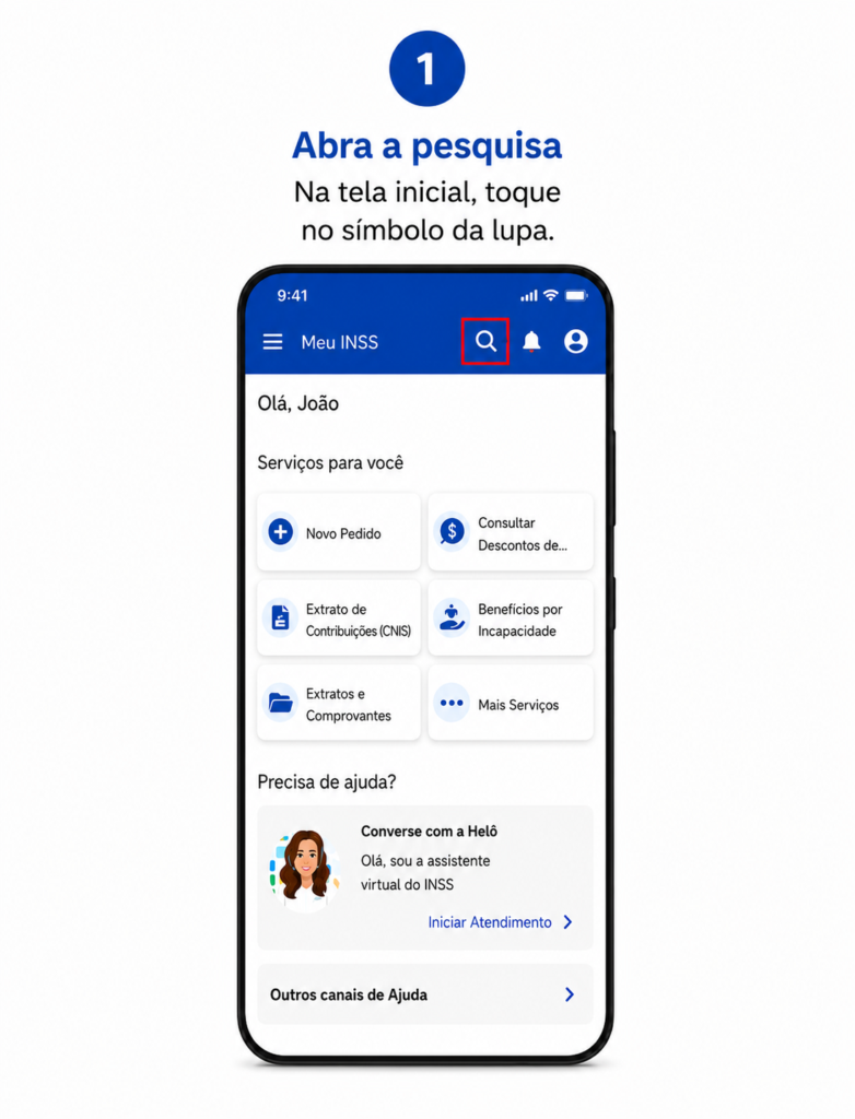 Aposentadoria do homem: tipos, requisitos e como funciona 2 imagem representando primeira etapa do Meu Inss