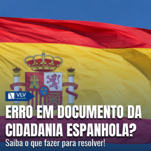 Cível 15 Erro em documento da cidadania espanhola