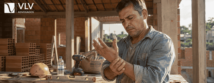 imagem de trabalhador com lesão representando para auxílio-acidente