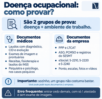 Como comprovar doença ocupacional: o que o INSS exige 2 Quais documentos comprovam a doença ocupacional?